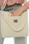 Zoozie Bags Bolso Tote de Lona Color Crema